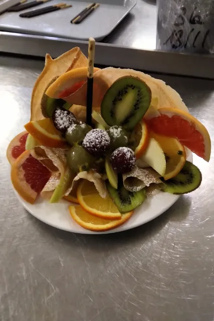 Croustillant Riz Au Lait À la Vanille Maison Et Fruit Frais